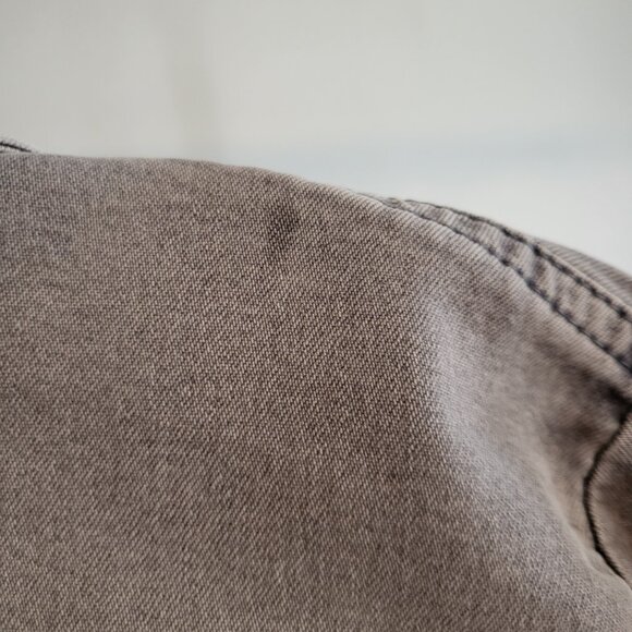 Embroidered Distressed Denim Jacket Gray Coldwater Creek Plus Size 2XL Grunge - Picture 10 of 11